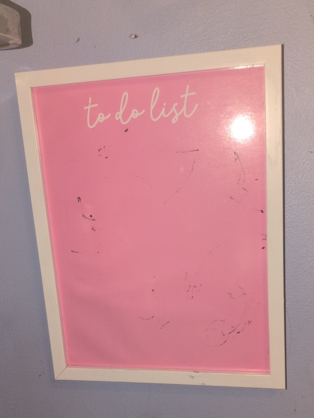 Pink To Do List Wall Frame by